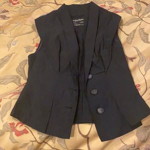 Allsaints Tailored Black Vest Size 8 UK